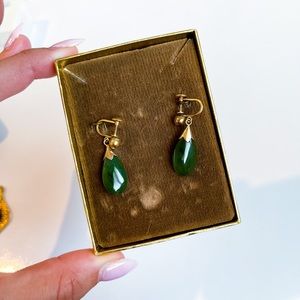 14K Jade Earrings